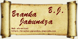 Branka Japundža vizit kartica